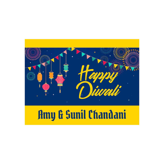 Happy Diwali Gift Tags/Gift Stickers - Lanterns Design