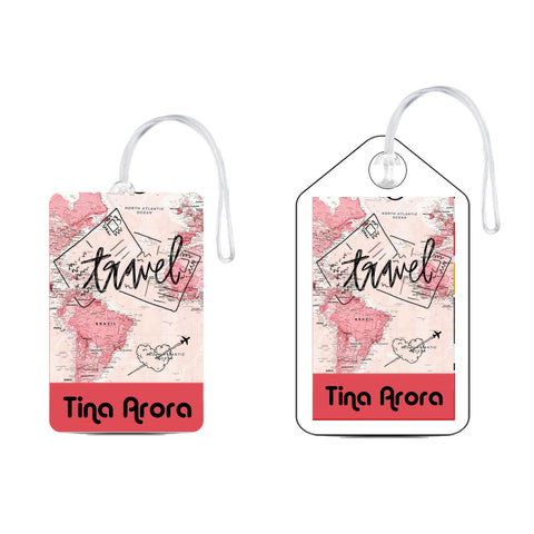 Set of 5 - Blush Wanderer Design - Luggage Tags Chatterbox Labels