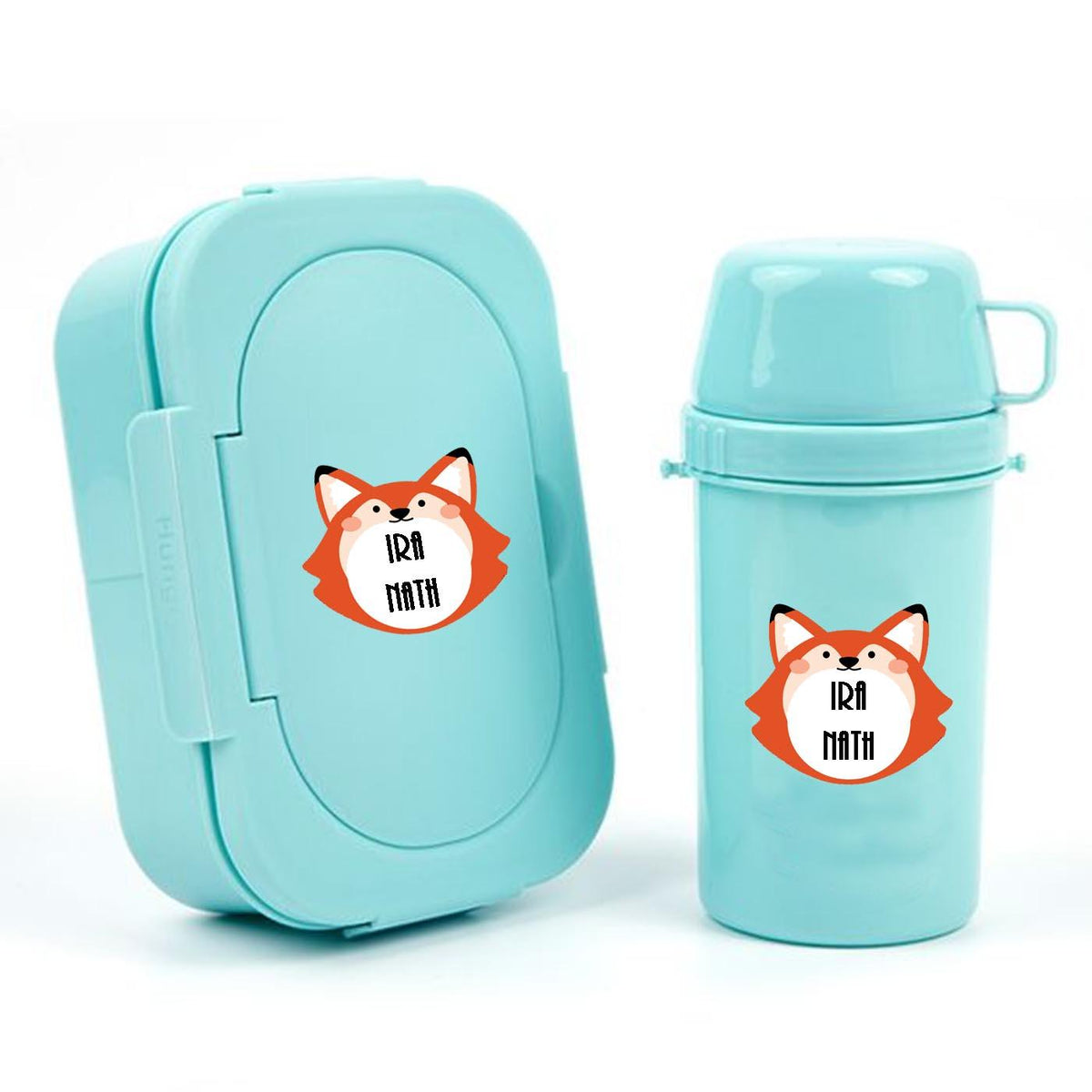 Waterproof Personalised Custom Shape Stickers - Fox Shape - Set of 25 - Chatterbox Labels - Design Labels & Stickers