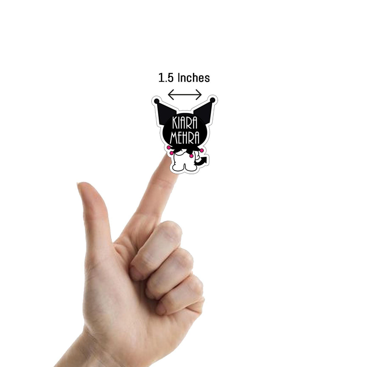 Waterproof Personalised Custom Shape Stickers - Kuromi Shape - Chatterbox Labels - Design Labels & Stickers