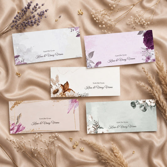 Assorted Floral Envelope Set (5 Designs) - Chatterbox Labels - Envelopes