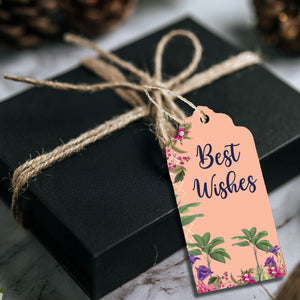 Premium Personalised Gift Tags - Peach Garden - Set of 15 Chatterbox Labels