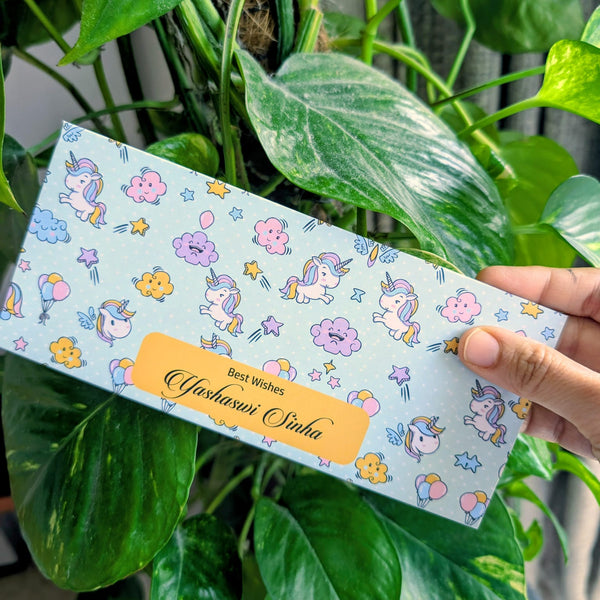 Personalised Money Envelopes - Little Unicorn Theme - Set of 20 - Chatterbox Labels - Envelopes