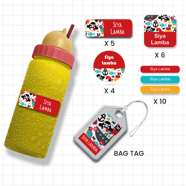 Assorted Shapes Waterproof Labels - Ahoy Theme