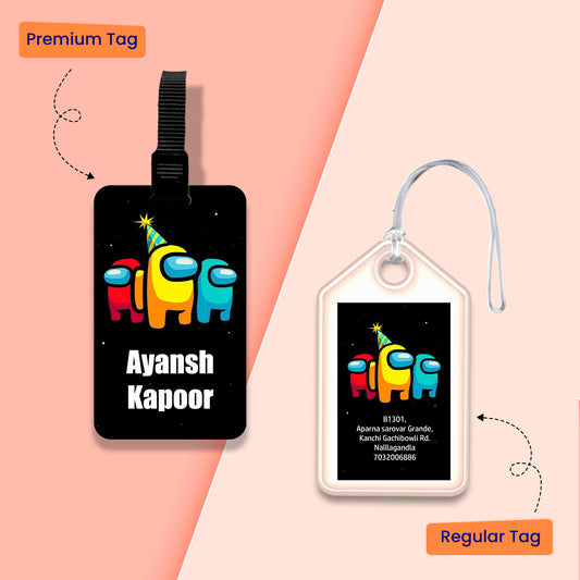 Personalized Bag Tags for Kids - Among Us Design - Chatterbox Labels - Bag Tags