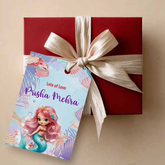 Personalised Gift tags / Gift Stickers - Ariel Design - Chatterbox Labels - Gift Tags
