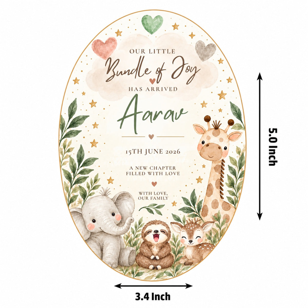 Baby Shower & Birth Announcement Gift Tags in A little wild one design