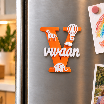 Animals 3D Printed Magnetic Name Sign