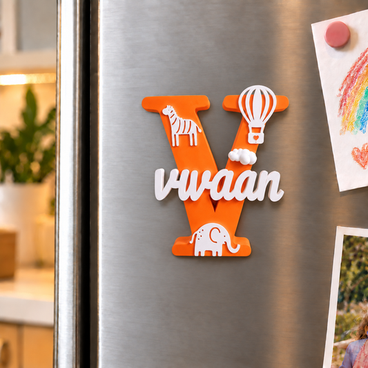 Animals Theme 3D Printed Magnetic Name Sign