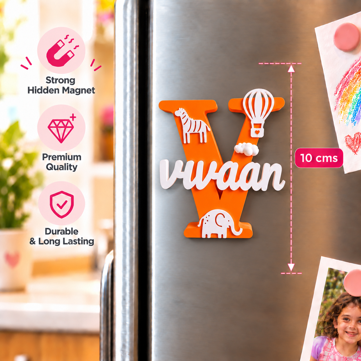 Animals 3D Printed Magnetic Name Sign