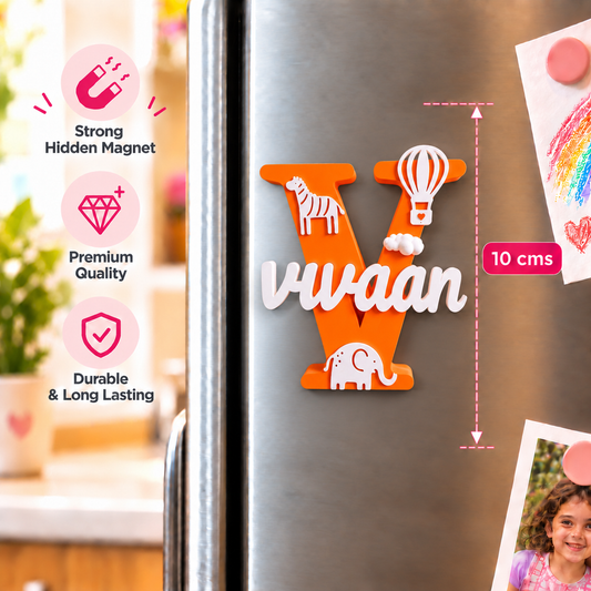 Animals Theme 3D Printed Magnetic Name Sign