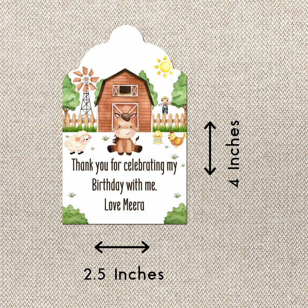 Personalised Thank You Cards - Farm Animals - Set of 15 - Chatterbox Labels