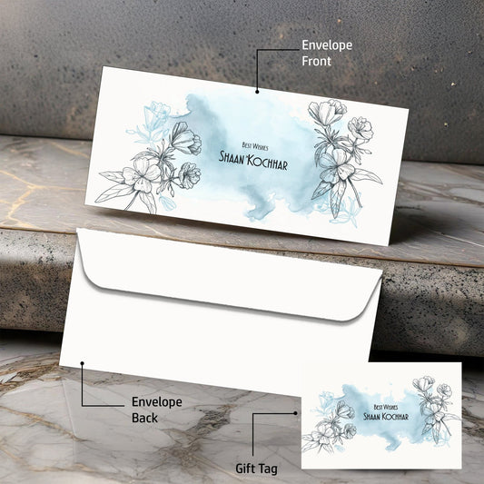 Personalised Money Envelopes - Aqua Charm Design - Chatterbox Labels-Envelopes