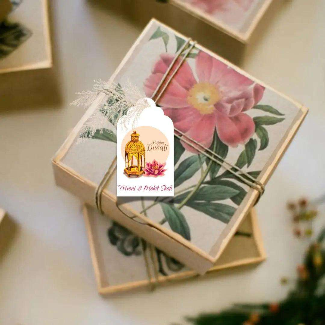 Assorted Happy Diwali Gift Tags - Premium - Set of 16 pieces - Chatterbox Labels - Gift Tags