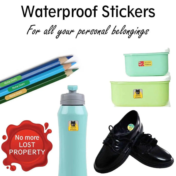Assorted Shapes Waterproof Labels - Carnival Design