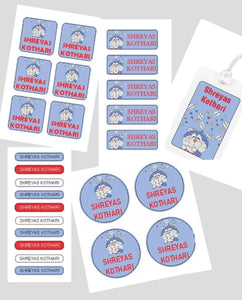 Assorted Shapes Waterproof Labels - Doraemon Theme - Chatterbox Labels