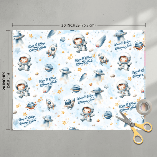 Custom Gift Wrapping Paper for Kids - Flying High - Chatterbox Labels - Wrapping Paper