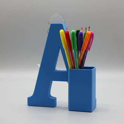 Personalised Name Stand & Pen Holder Astronaut Theme - Chatterbox Labels-3D Printed Gifts