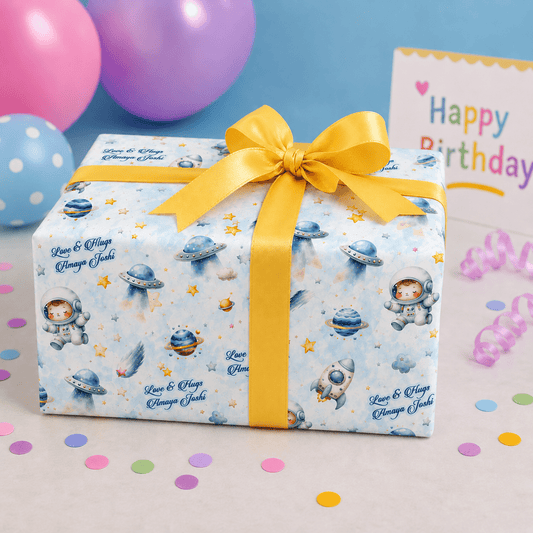 Custom Gift Wrapping Paper for Kids - Flying High - Chatterbox Labels - Wrapping Paper