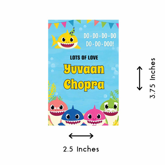 Personalised Gift tags / Gift Stickers - Baby Shark Design - Chatterbox Labels - Gift Tags