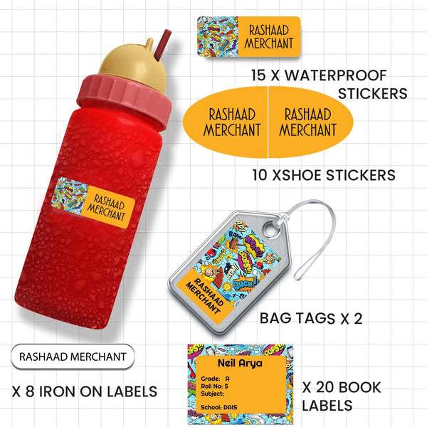 All You Need Label Pack - Set of 55 - SUPERHEROES - Chatterbox Labels - Value Packs