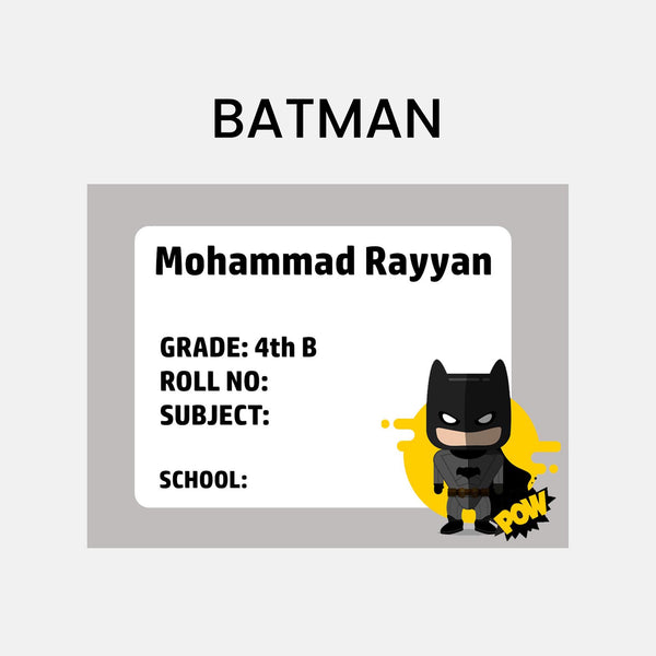 Book Labels & Stickers - SUPERHERO - Chatterbox Labels - Book Labels