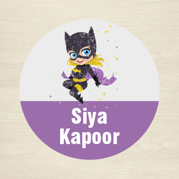 Personalised Waterproof Round Labels & Stickers for Kids - SUPERHEROES - Chatterbox Labels - Design Labels & Stickers