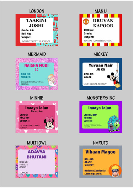 Personalised Book Labels & Stickers - Set of 20 Chatterbox Labels