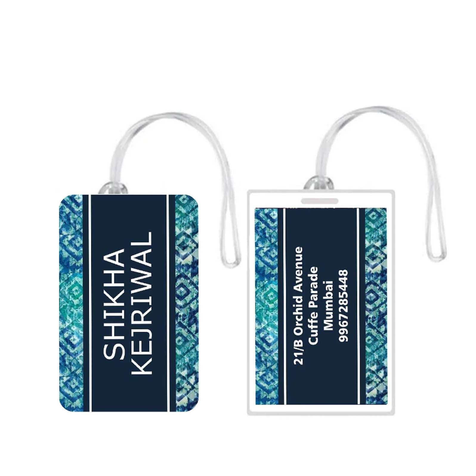 Personalized Luggage Tags Batik Design - Set of 5 Chatterbox Labels
