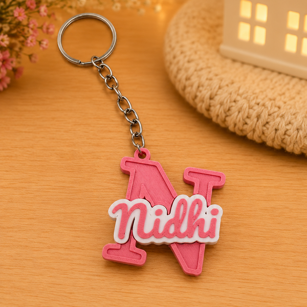 Personalised Initial & Name Keychain