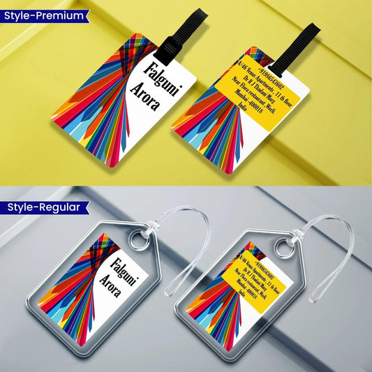 Personalized Luggage Tags - Different Strokes Design - Chatterbox Labels - Bag Tags