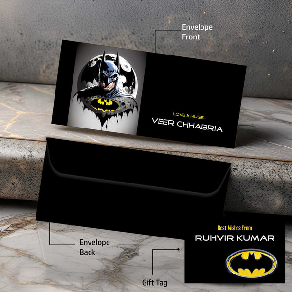 Personalised Money Envelopes - Batman - Set of 20 - Chatterbox Labels-Envelopes