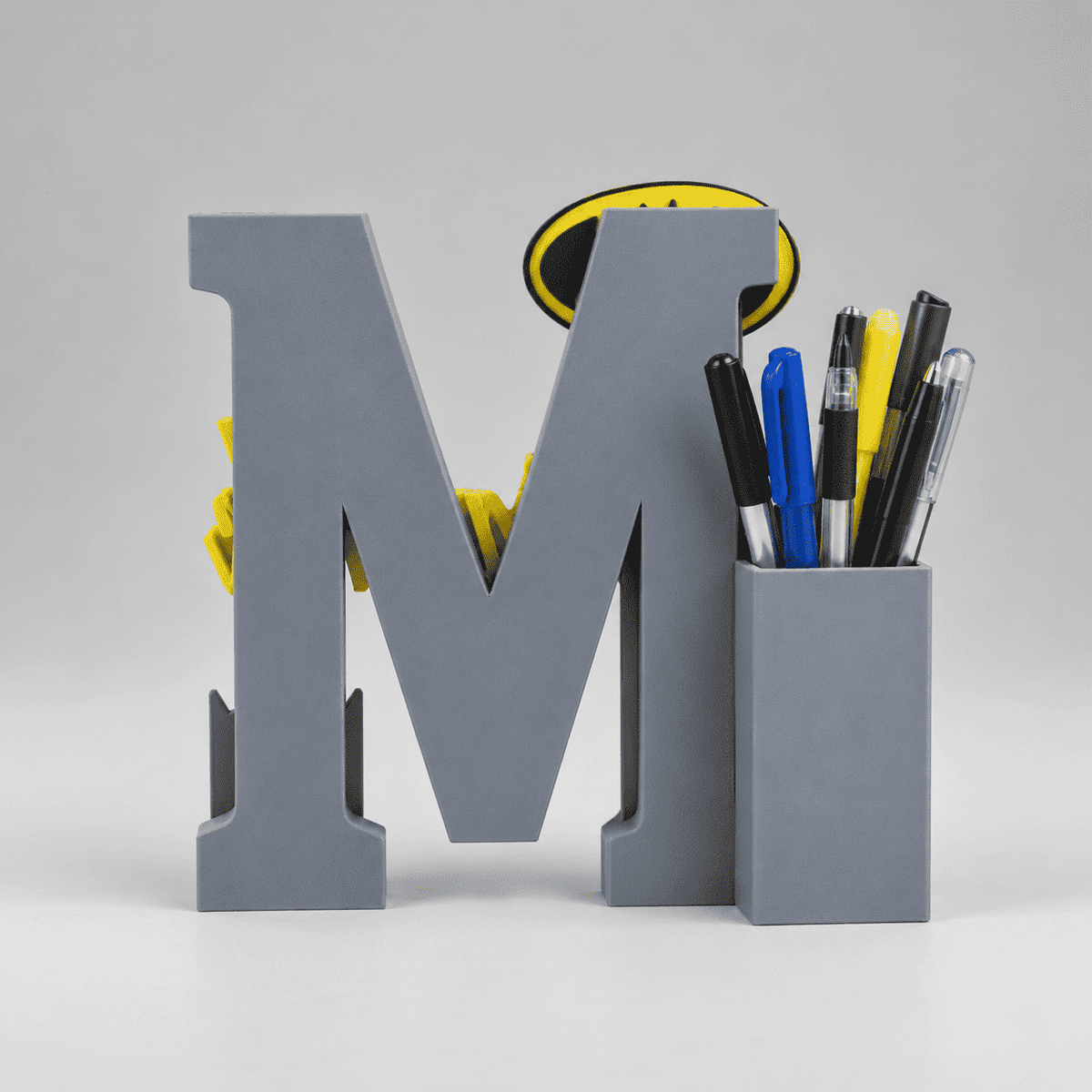 Personalised Name Stand & Pen Holder Batman Theme - Chatterbox Labels-3D Printed Gifts