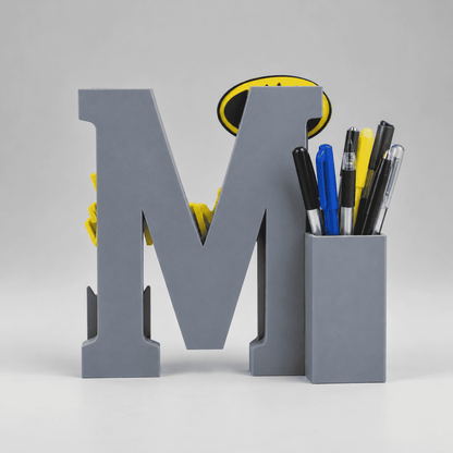 Personalised Name Stand & Pen Holder Batman Theme - Chatterbox Labels-3D Printed Gifts