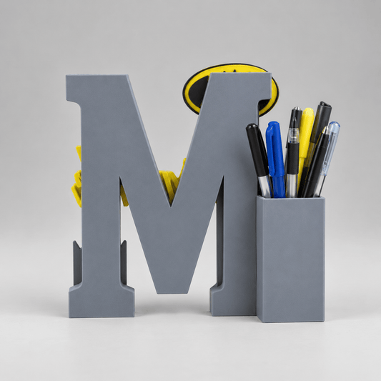 Personalised Name Stand & Pen Holder Batman Theme - Chatterbox Labels-3D Printed Gifts