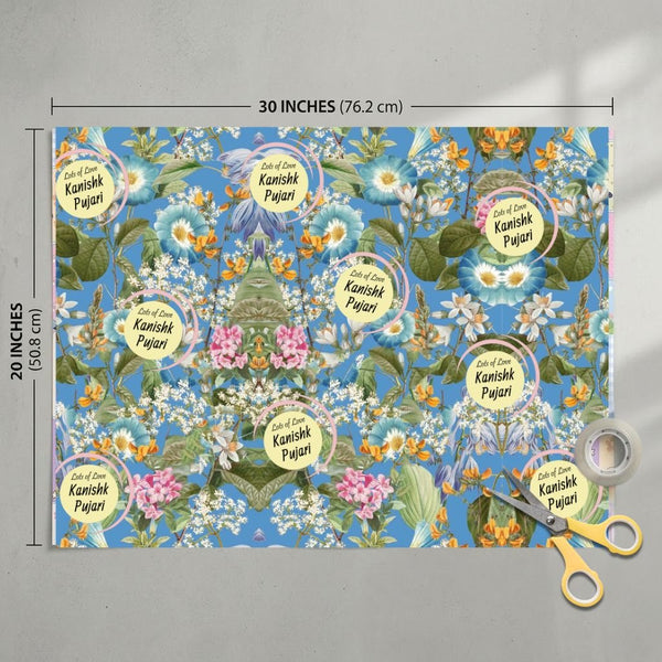 Custom Gift Wrapping Paper - Bespoke Whispering Blooms - Chatterbox Labels - Wrapping Paper