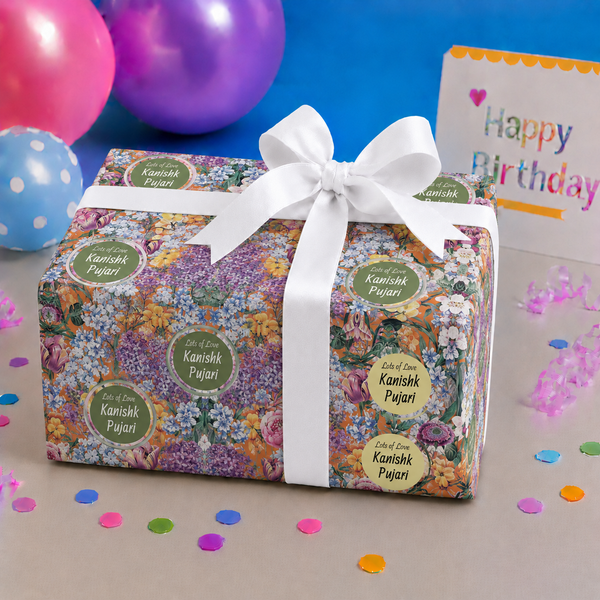 Custom Gift Wrapping Paper - Bespoke Floral Dawn - Chatterbox Labels - Wrapping Paper