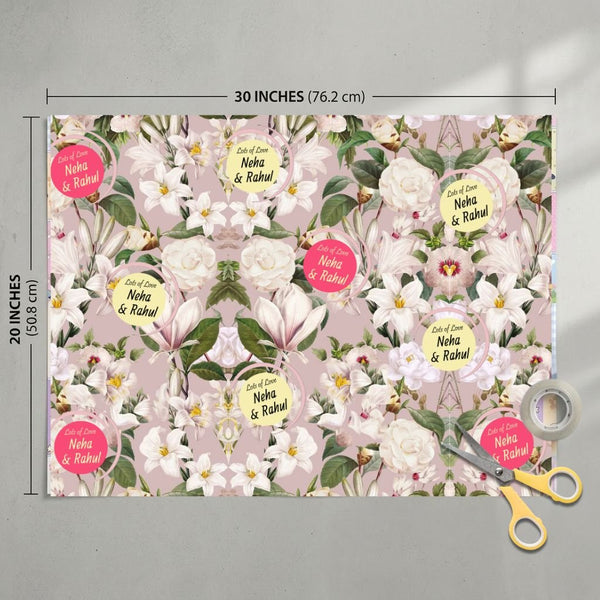 Custom Gift Wrapping Paper - Bespoke Petal Symphony - Chatterbox Labels - Wrapping Paper