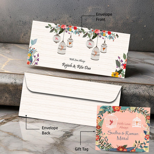 Personalised Money Envelopes - Bird Cages Theme - Chatterbox Labels-Envelopes