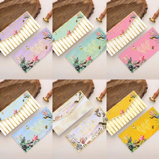 Assorted Wedding Luxe Envelope Set - Birdsong Blossoms Design - Chatterbox Labels - Envelopes