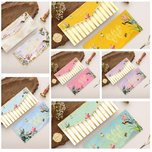 Assorted Wedding Luxe Envelope Set - Birdsong Blossoms Design - Chatterbox Labels - Envelopes