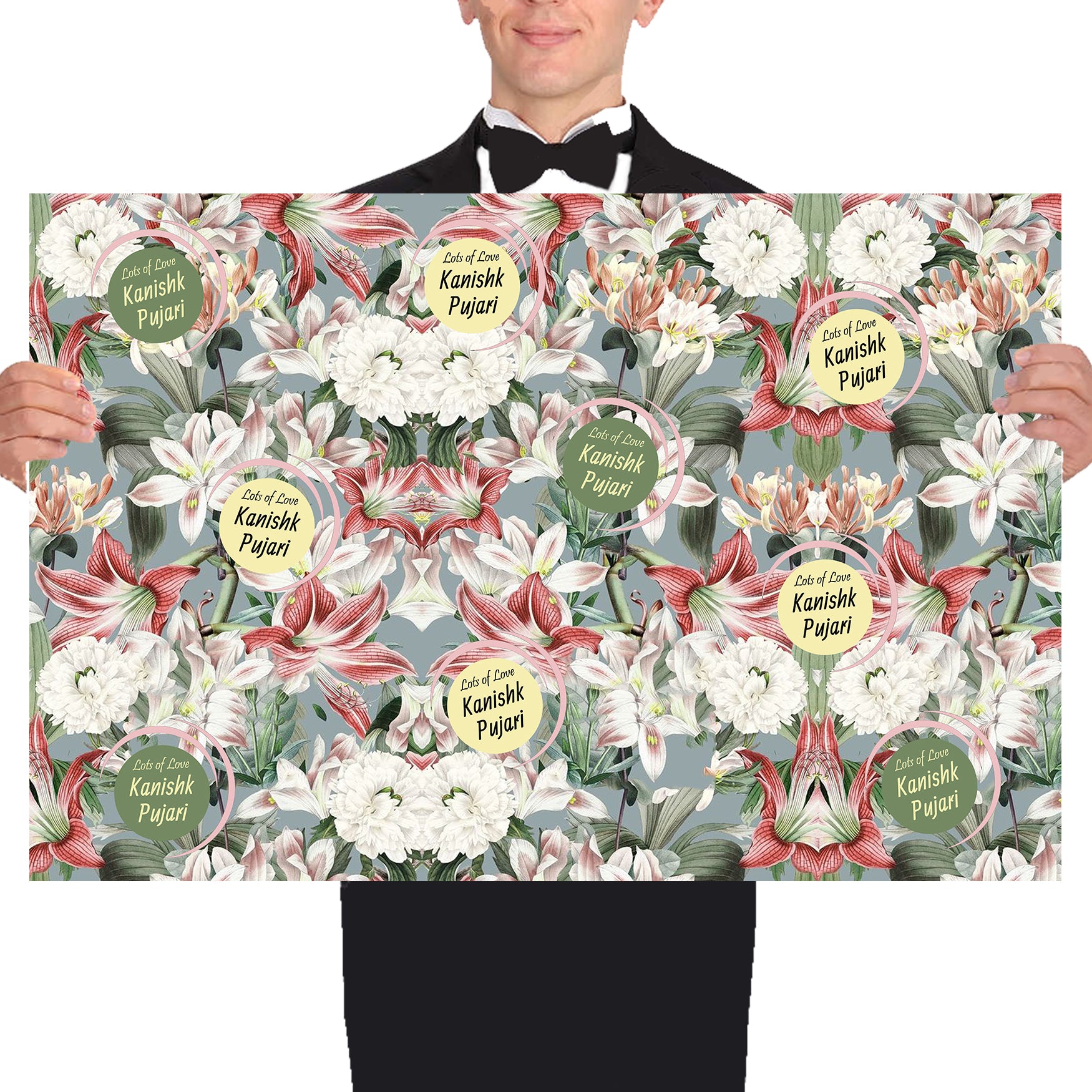 Personalised Gift Wrapping Paper - Bespoke Blooming Mirage