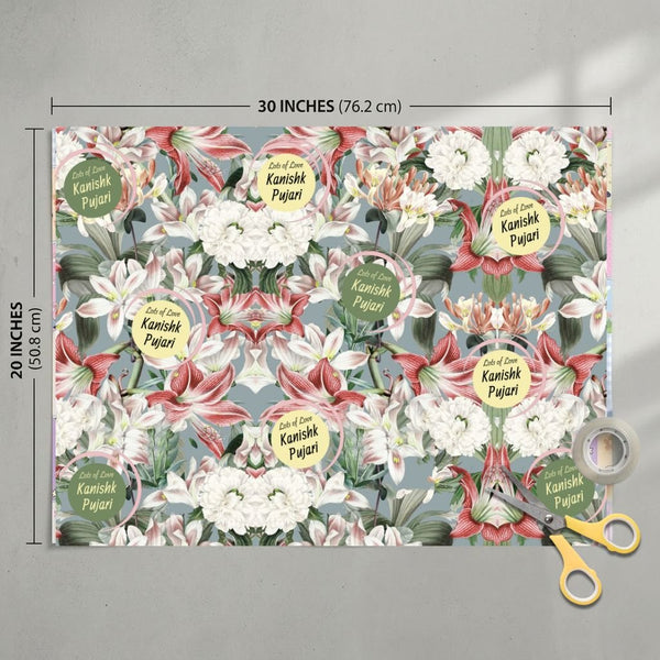 Custom Gift Wrapping Paper - Blooming Mirage - Chatterbox Labels - Wrapping Paper