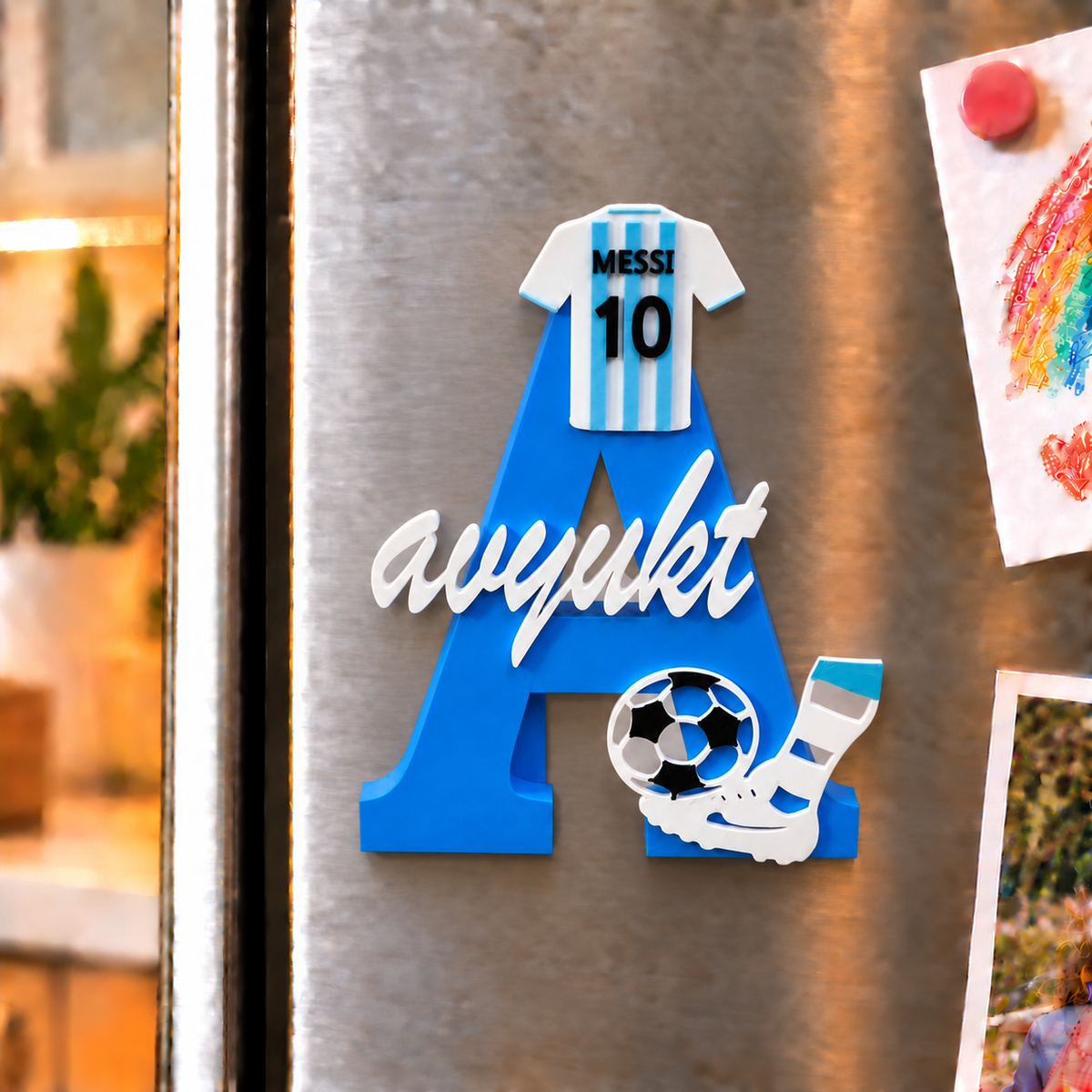 Messi 3D Printed Magnetic Name Sign