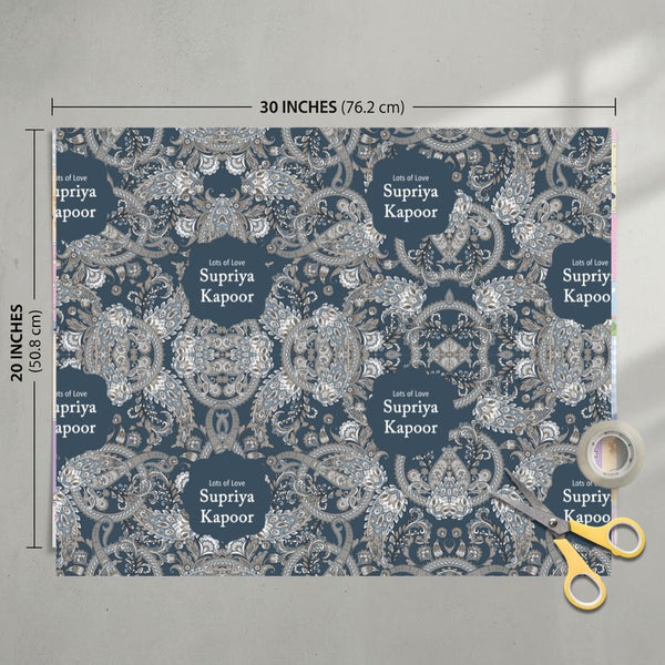 Custom Gift Wrapping Paper - Blue Mirage Design - Chatterbox Labels - Wrapping Paper