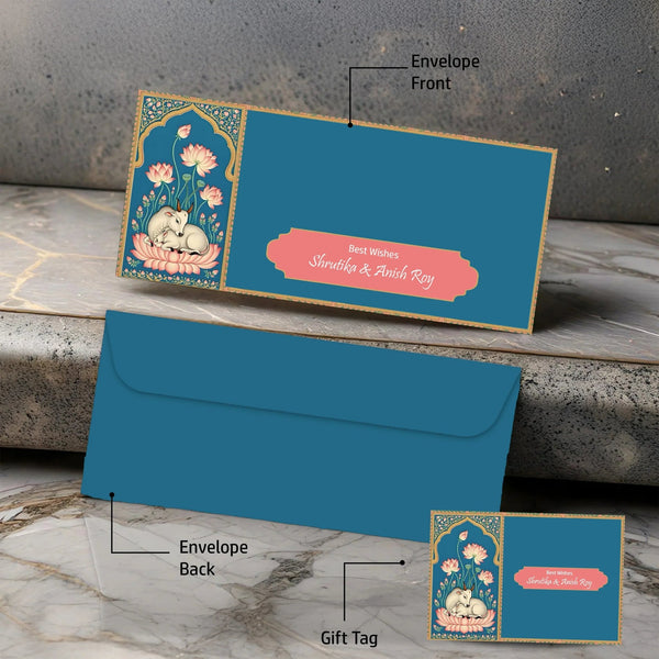 Personalised Money Envelopes - Gokul Charm Design - Set of 20 - Chatterbox Labels - Envelopes