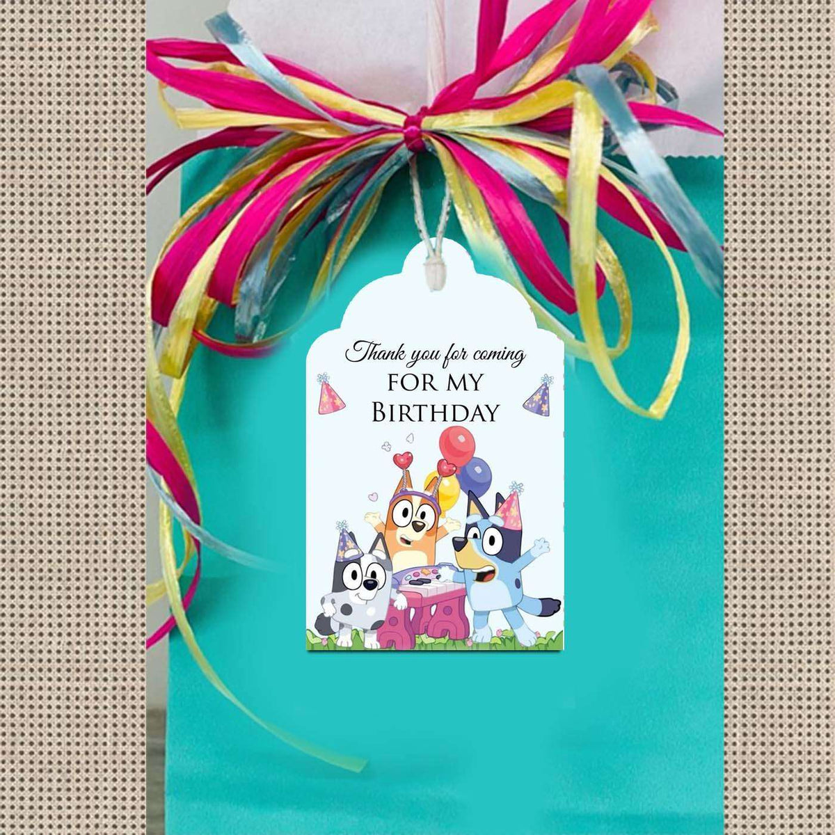 Personalised Thank You Cards - Bluey - Set of 15 - Chatterbox Labels - Thank You Cards