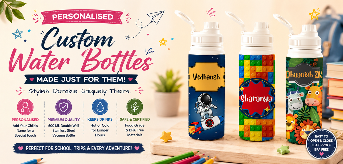 Personalised Insulated Stainless Steel Bottle – 600 ML - Ronaldo Design