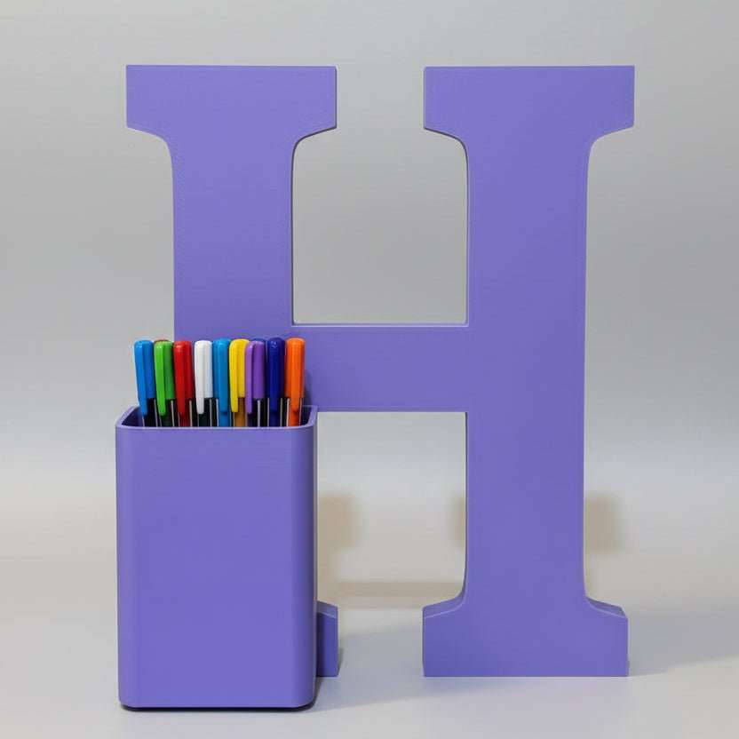 Personalised Name Stand & Pen Holder Bow & Butterfly Theme - Chatterbox Labels-3D Printed Gifts