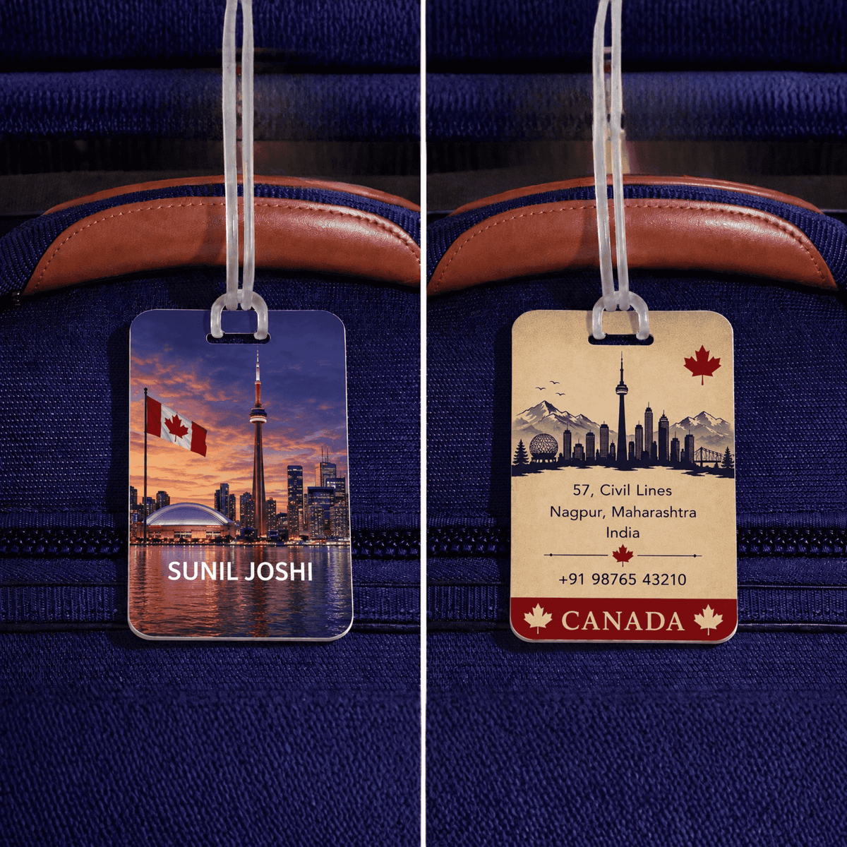 Personalised Luggage Tags - Canada - Chatterbox Labels - Luggage Tags